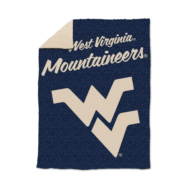 Logo Brands West Virginia Mountaineers Luxe Dreams Throw, 60" x 80"