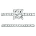 thumbnail image 2 of 1.05 CT. T.W. Princess Cut Diamond Ring & Band Set in 14K Gold, 2 of 4