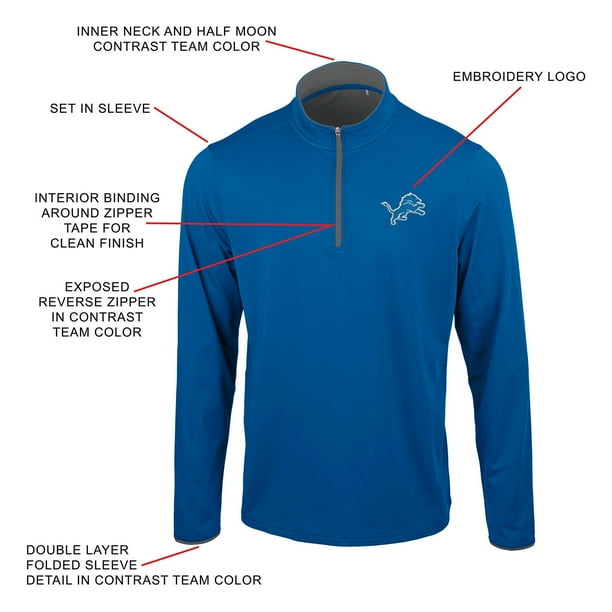 Detroit Lions Men's Quarter-Zip Pullover - Samsclub.com