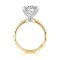 thumbnail image 3 of Lab Created Oval Cut Diamond Solitaire Ring in 18K Gold, 3 of 7