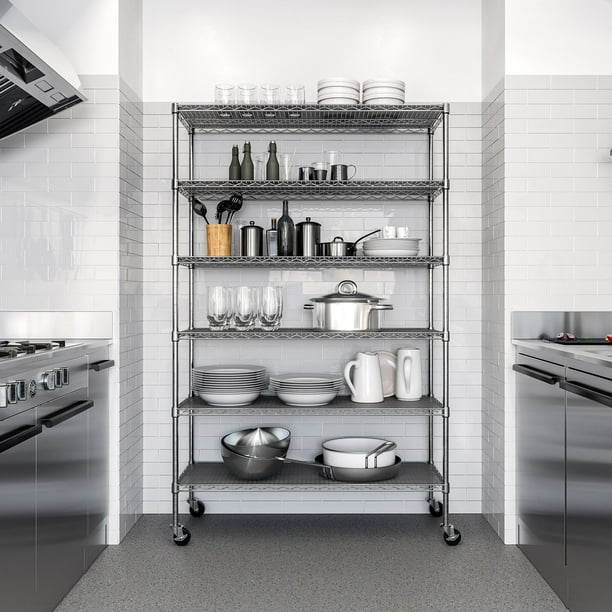 Member's Mark 6-Tier NSF Heavy Duty Wire Shelving, 47.75