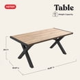 thumbnail image 4 of Keter Porto Resin Outdoor Picnic Table Furniture Set, 3pc, 4 of 16