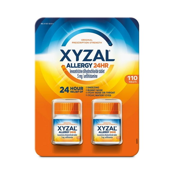 Xyzal 24-Hour Allergy Relief Tablets, 110 ct.