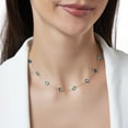 thumbnail image 4 of Multi Gemstone Station Necklace in 14K Gold, 4 of 6