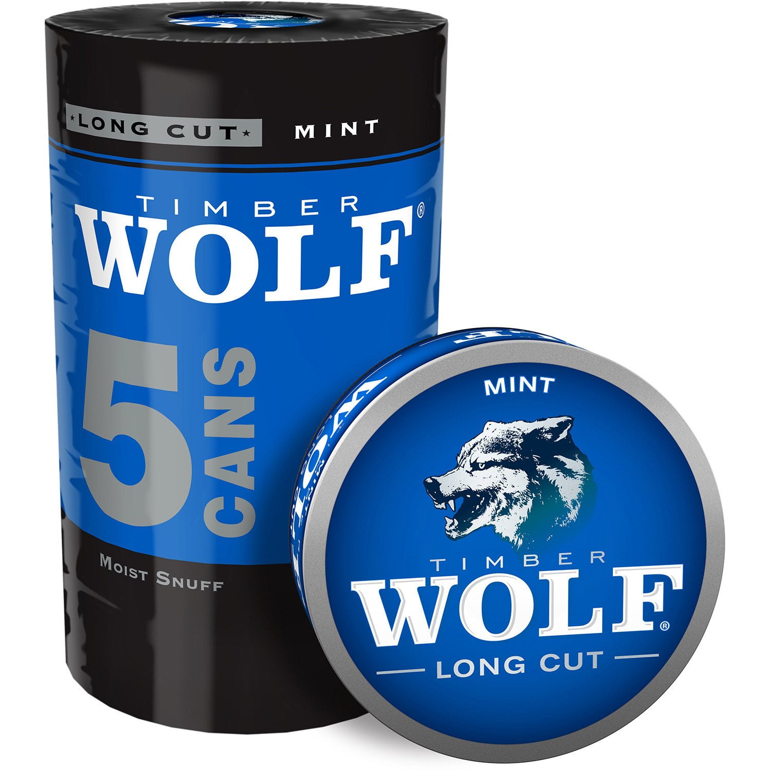 Timber Wolf Long Cut Mint 1.2 oz., 5 pk