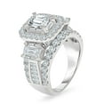 thumbnail image 3 of 3.95 CT. T.W. Emerald Cut Halo Diamond Ring in 14K Gold, 3 of 5