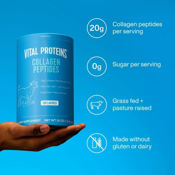 evaluate the health & wellness company vital proteins on glp-1 Vital Proteins Collagen Peptides Powder, Unflavored, 1.5 lbs