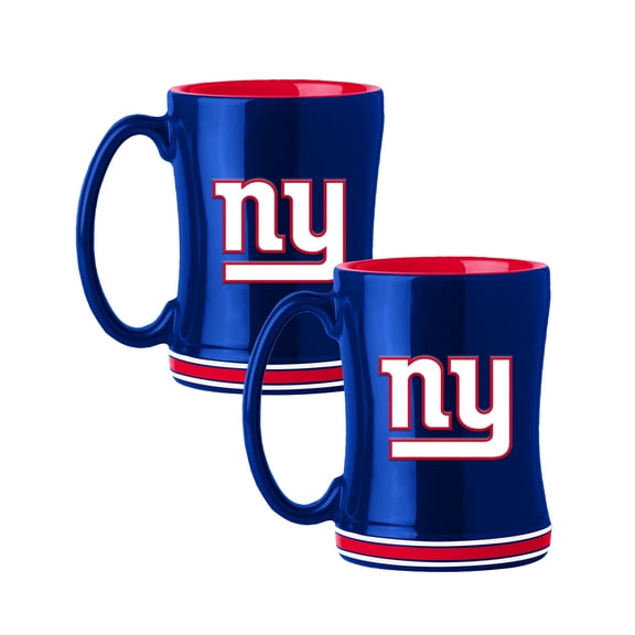 Logo Brands New York Giants 14oz Relief Mug Set