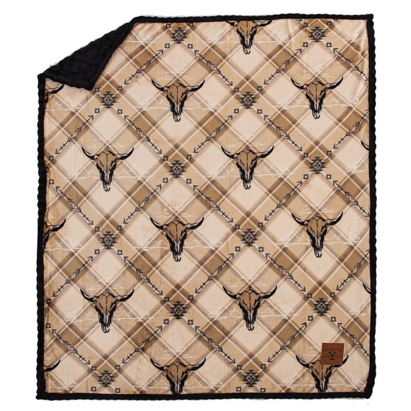 Yellowstone Silk Touch Mink Reverse Throw, 60" X 70"