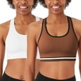 thumbnail interactive-video image 1 of Member's Mark Women's 2 Pack Racerback Sports Bra, 1 of 14