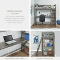thumbnail image 3 of Maxson Twin Loft Bed With Desk And Bookshelf, Gray Finish, 3 of 13