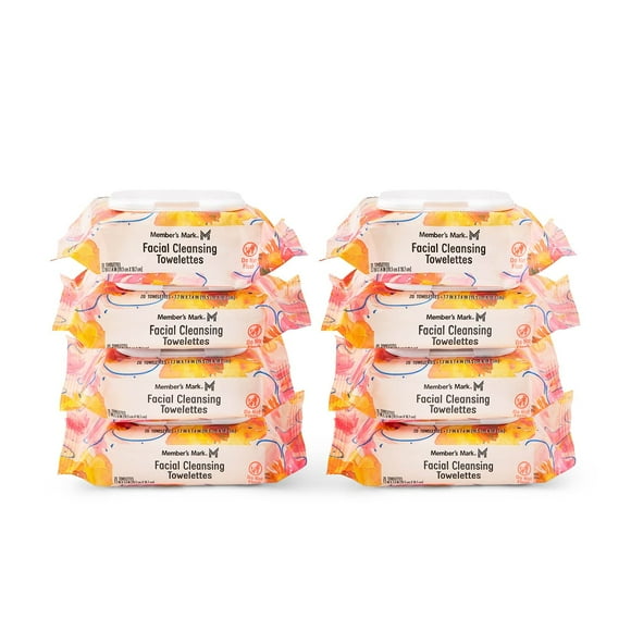 Member's Mark Facial Cleansing Towelettes, 20 ct., 8 pk.