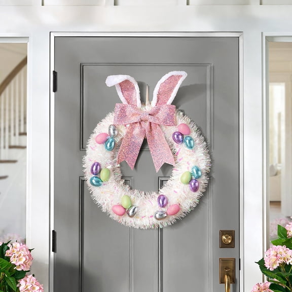 Member's Mark 24" Tinsel Bunny Wreath