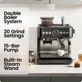 thumbnail image 2 of Chefman Crema Deluxe Double-Boiler Espresso Machine with Coffee Grinder, 2 of 8