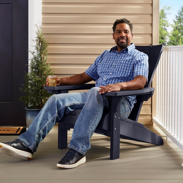 Keter Seabrook Modern Adirondack Chair with Integrated Cupholder