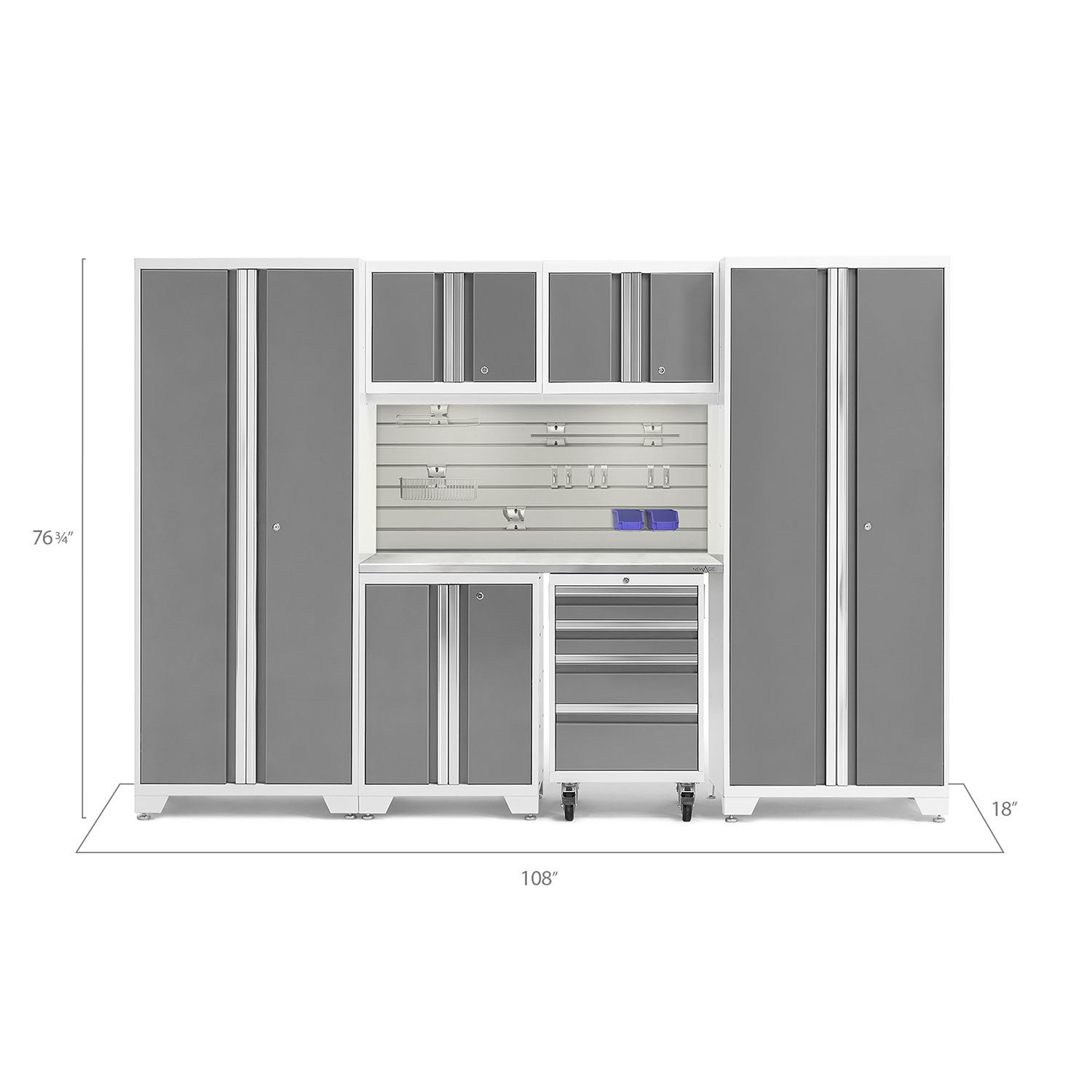 NEW☆GARAGE BAR【期間限定出品】 NewAge Products Bold Series 7 Piece Cabinet Set, 108
