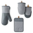 thumbnail image 1 of Member's Mark 4 -Pack Yarn Dyed Silicone Oven Mitt, Pot Holder, Mini Mitt Set, 1 of 5
