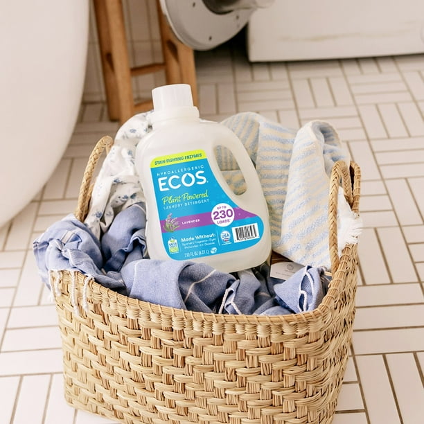 ECOS Hypoallergenic Liquid Laundry Detergent + Enzymes, Lavender