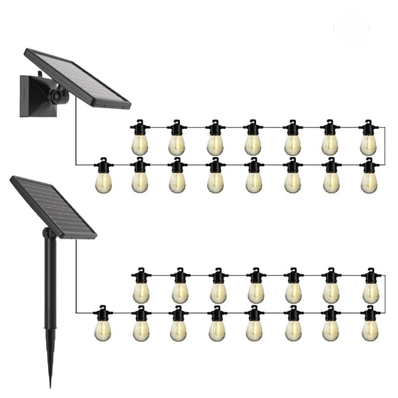 Deck Impressions 15-Count Solar String Light Dual Mount, 2-Pack