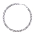 thumbnail image 4 of Italian Twisted Hoop Earrings in Sterling SIlver, 4 of 7
