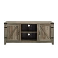 thumbnail image 5 of 58" Farmhouse Barn Door TV Stand, Grey Wash, 5 of 9
