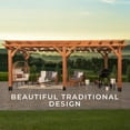 thumbnail image 10 of Backyard Discovery Beaumont Cedar Pergola with Trellis Roof and PowerPort, Choose Size, 10 of 13