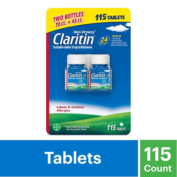 Claritin 24 Hour Non-Drowsy Allergy Medicine Tablets 115 ct.