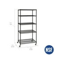thumbnail image 3 of Seville Classics UltraDurable 5-Tier NSF Steel Shelving, 36" W x 24" D x 76" H, 3 of 13