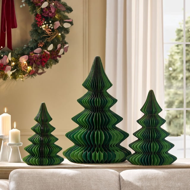 Member's Mark Honeycomb Paper Trees, Set of 3
