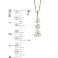 thumbnail image 7 of 1.00 C.T. T. W. Round Cut Three Stone Diamond Pendant Necklace in 14K Gold, 7 of 7