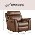 thumbnail image 5 of Member's Mark Lennox Leather Glider Recliner, Brown, 5 of 10