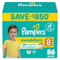 thumbnail image 1 of Pampers Swaddlers Diapers, Sizes Newborn-8, 1 of 15