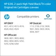 thumbnail image 2 of HP 63XL, L0R44BN High-Yield Original Ink Cartridges, Black/Tri-Color 2 pk., 2 of 8