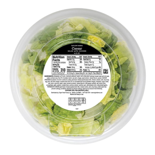 sam's club caesar dressing Taylor Farms Caesar Salad with Chicken, 6.25 oz., 2 pk