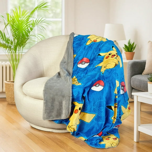 Licensed Character Plush Faux Fur Kids Throw Blanket, 50" x 60"