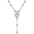 thumbnail image 4 of Diamond Cut Rosary Necklace in Sterling Silver, 4 of 7