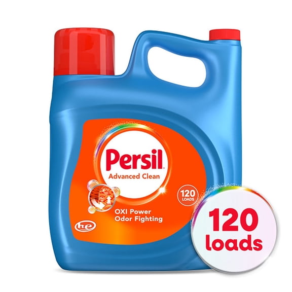 Persil Advanced Clean Oxi+Odor Liquid Laundry Detergent, 120 loads, 202 fl. oz.