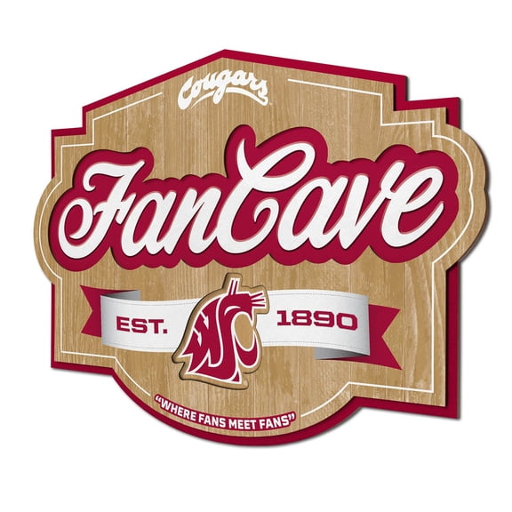 YouTheFan Washington State Cougars 17"x12.5" 3D Multi-Layered Fan Cave Sign