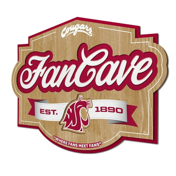 YouTheFan Washington State Cougars 17"x12.5" 3D Multi-Layered Fan Cave Sign