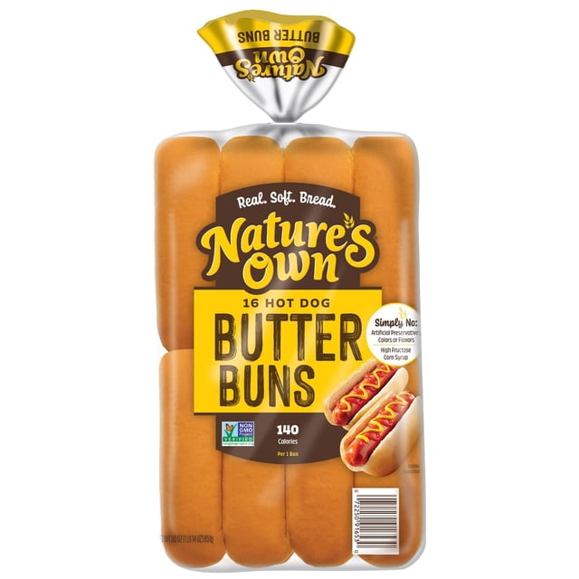 Nature's Own Hot Dog Butter Buns, 30 oz., 16 ct.