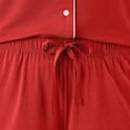 thumbnail image 6 of DreamMark Women's 2-Piece Short Sleeve and Short Notch Collar Pajama Set, 6 of 11