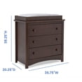 thumbnail image 8 of Delta Children Perry 3 Drawer Dresser with Changing Top and Interlocking Drawers, Choose Color, 8 of 14