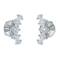 thumbnail image 3 of S Collection 3/4 CT. T.W. Graduated Curved Climber Diamond Earrings in 14K White Gold, 3 of 7