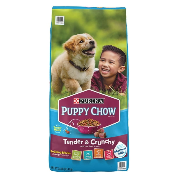 Purina Puppy Chow, Beef and Brown Rice, Tender Crunchy Puppy Dry