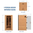 thumbnail image 14 of Backyard Discovery 1-Person Cedar Indoor Infrared Sauna with Red Light Therapy & Chromotherapy, 14 of 15