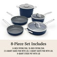 thumbnail image 6 of Calphalon Premier 8-Piece Ceramic Nonstick Cookware Set, Midnight Blue, 6 of 6