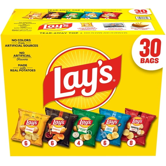 Lay's Mix Variety Pack Potato Chips, 30 pk.