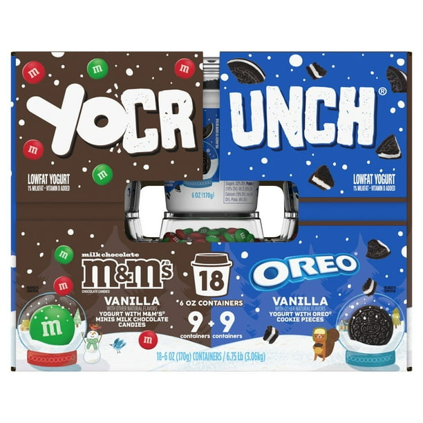 YoCrunch Yogurt Variety Pack, 6 oz. cups, 18 ct. - Samsclub.com
