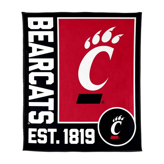 Logo Brands Cincinnati Bearcats 60"x70" Super Plush Blanket