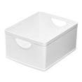 thumbnail image 9 of iDesign Set of 2 White Stacking BPA-Free Organization Bins, 5" H x 8" W x 10" D, 9 of 11